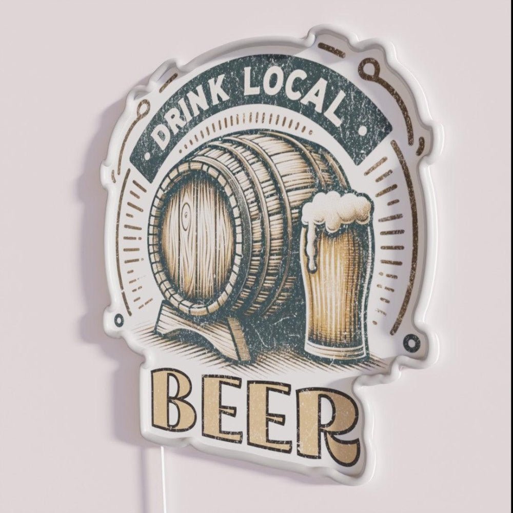 Drink Local Beer Rgb Led Neon Sign - Shineneon