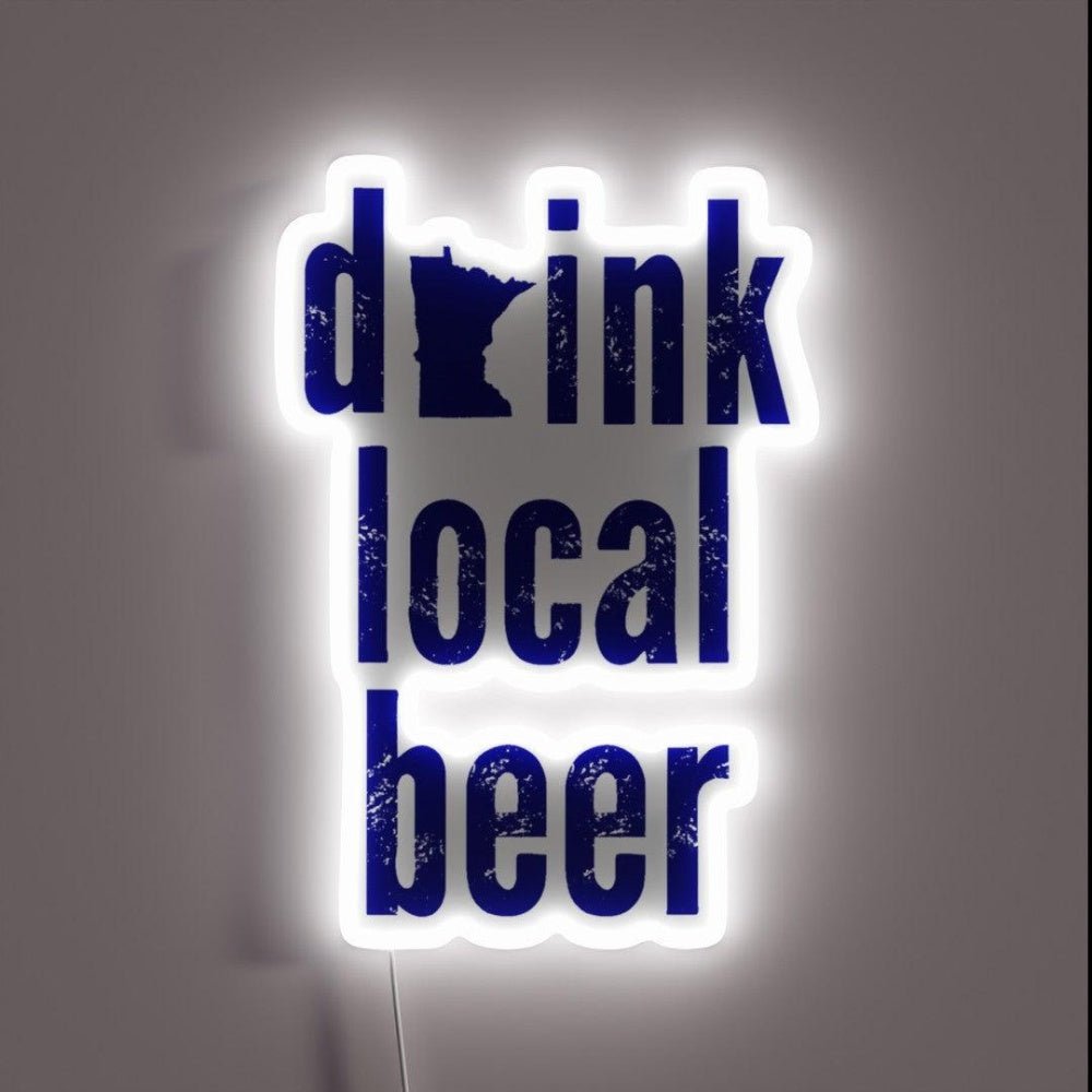Drink Local Beer Rgb Led Neon Sign Restaurant Wall Art - Shineneon