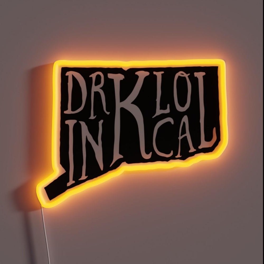 Drink Local Connecticut State Outline Craft Beer Rgb Led Neon Sign - Shineneon