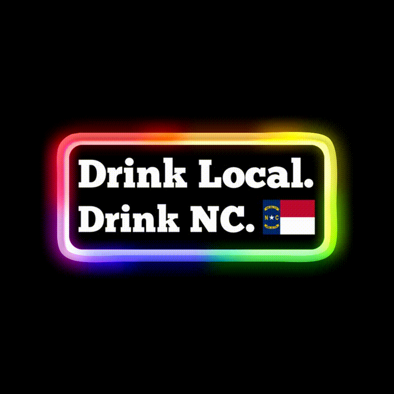 Drink Local Drink Nc Flag Beer Bar Decor Led Neon Sign Rgb Color - LED neon sign close-up detail