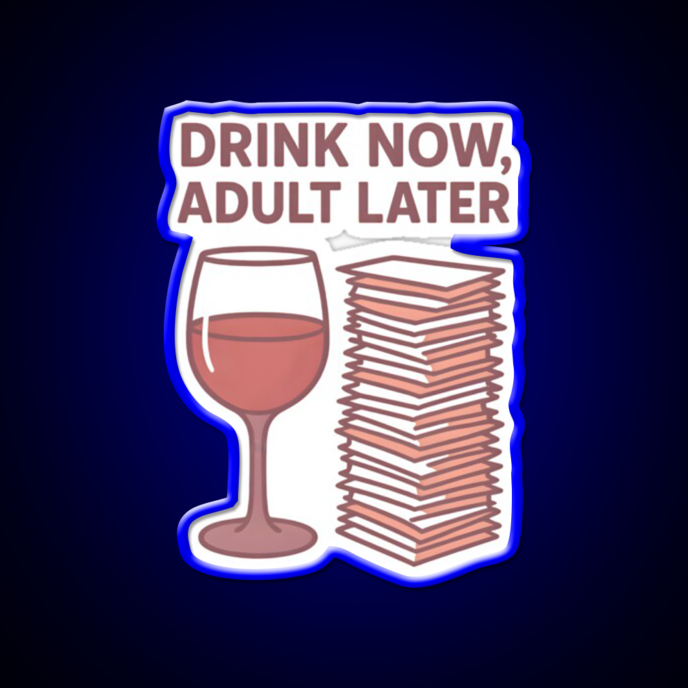 Drink Now Adult Later Man Cave Bar Led Neon Sign Rgb Color