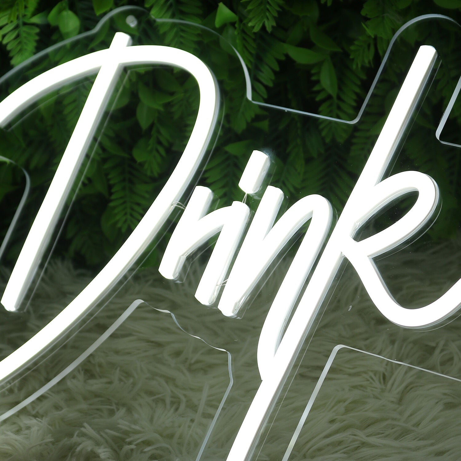 Drink With Us White Led Neon Sign - Shineneon