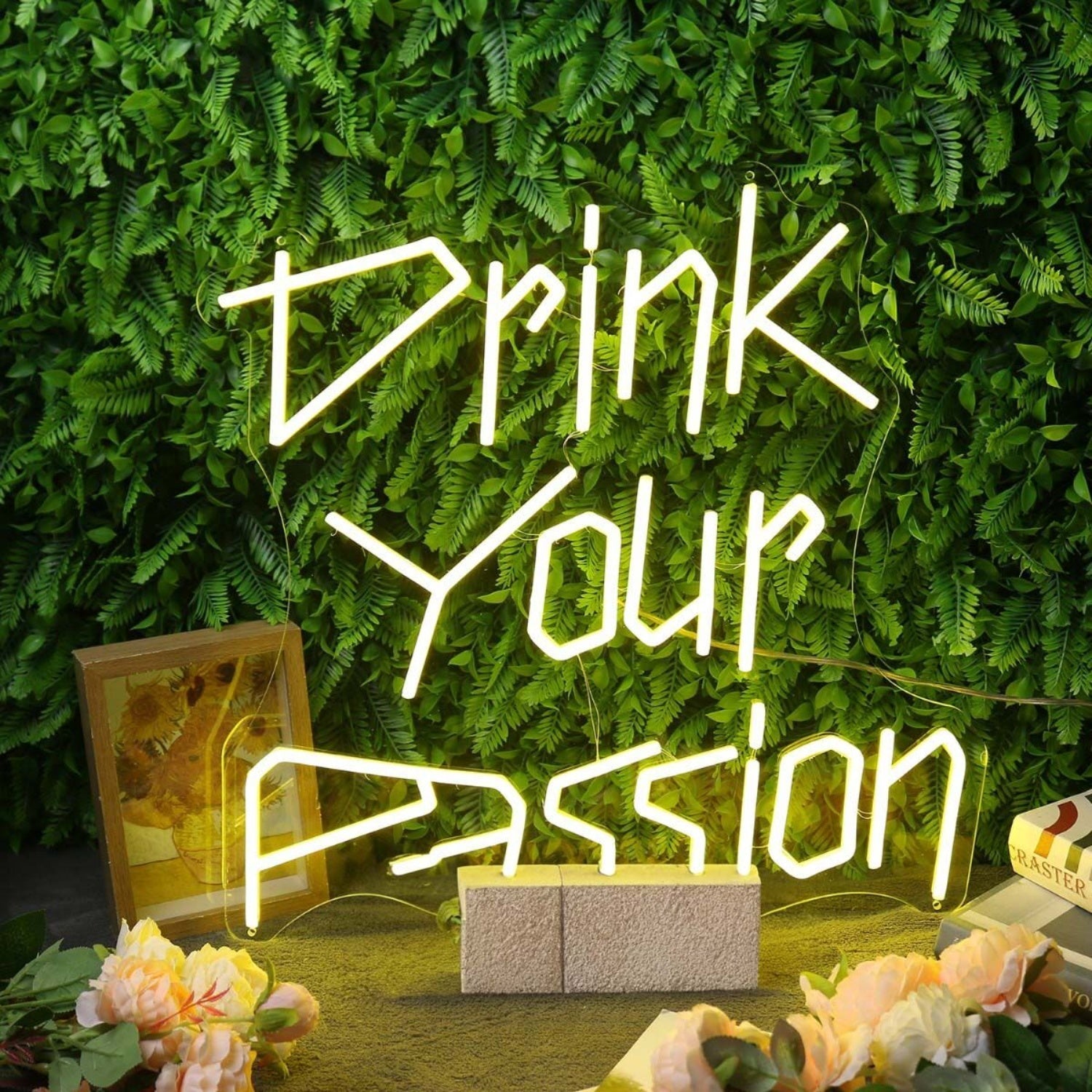 Drink Your Passion Yellow Led Neon Sign - Shineneon