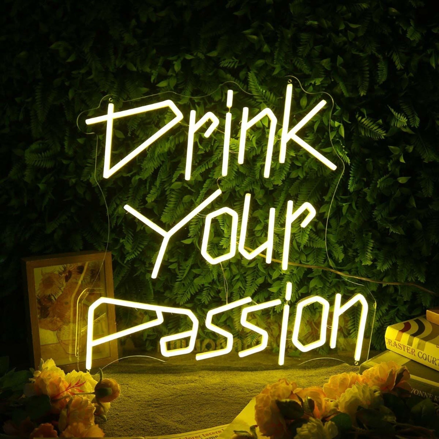 Drink Your Passion Yellow Led Neon Sign - Shineneon