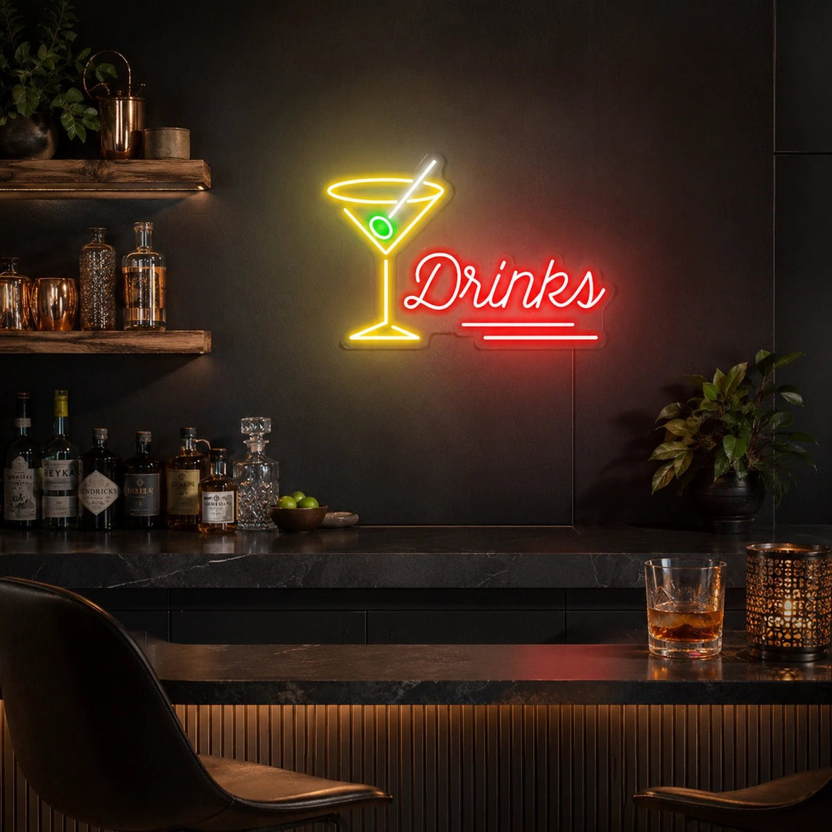 Drinks Martini Glass LED Neon Sign - Shineneon