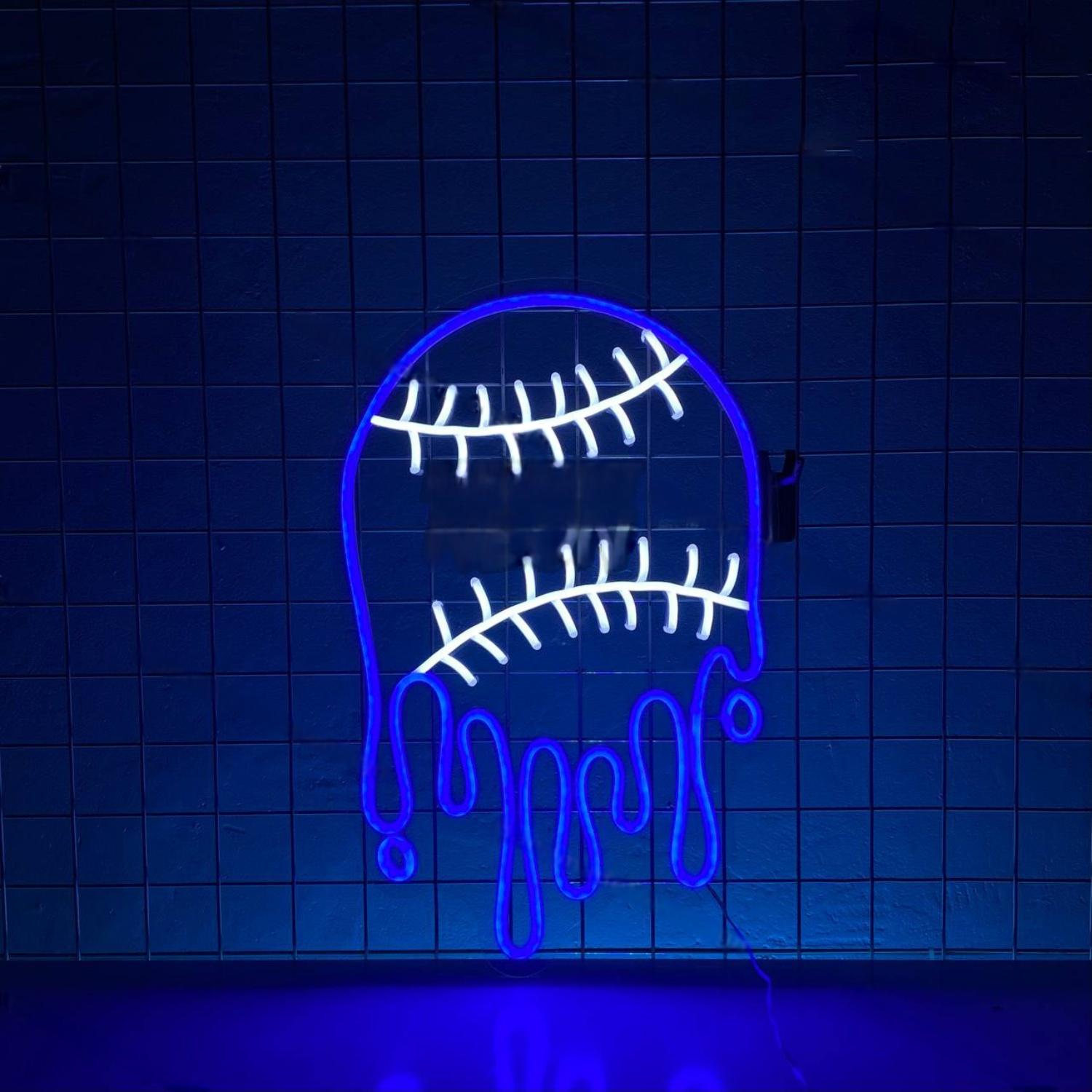 Dripping Baseball Led Neon Sign Baseball Lover Gifts | Shineneon