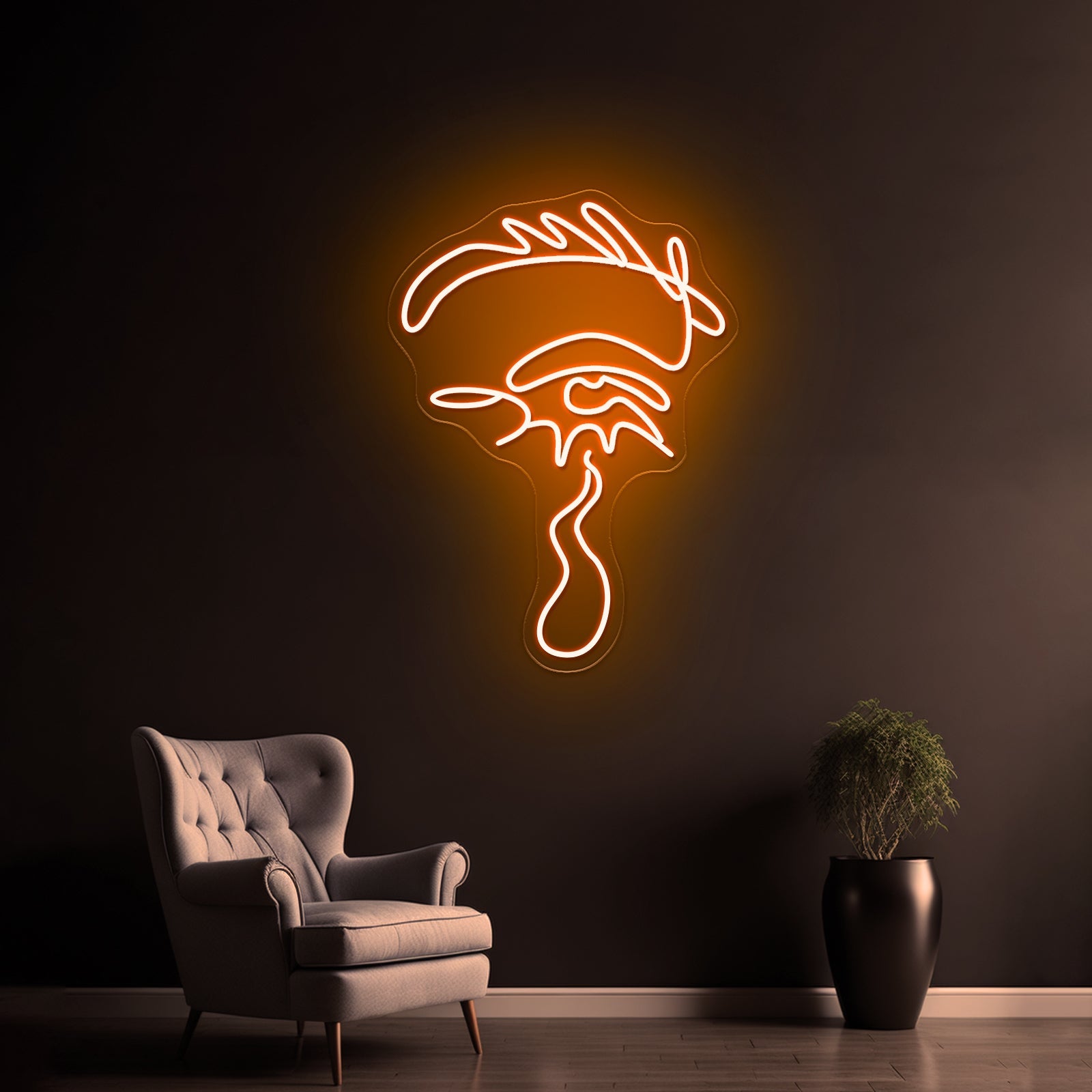 Dripping Eye By Girl Neon Light Wall Art Led Sign - Shineneon