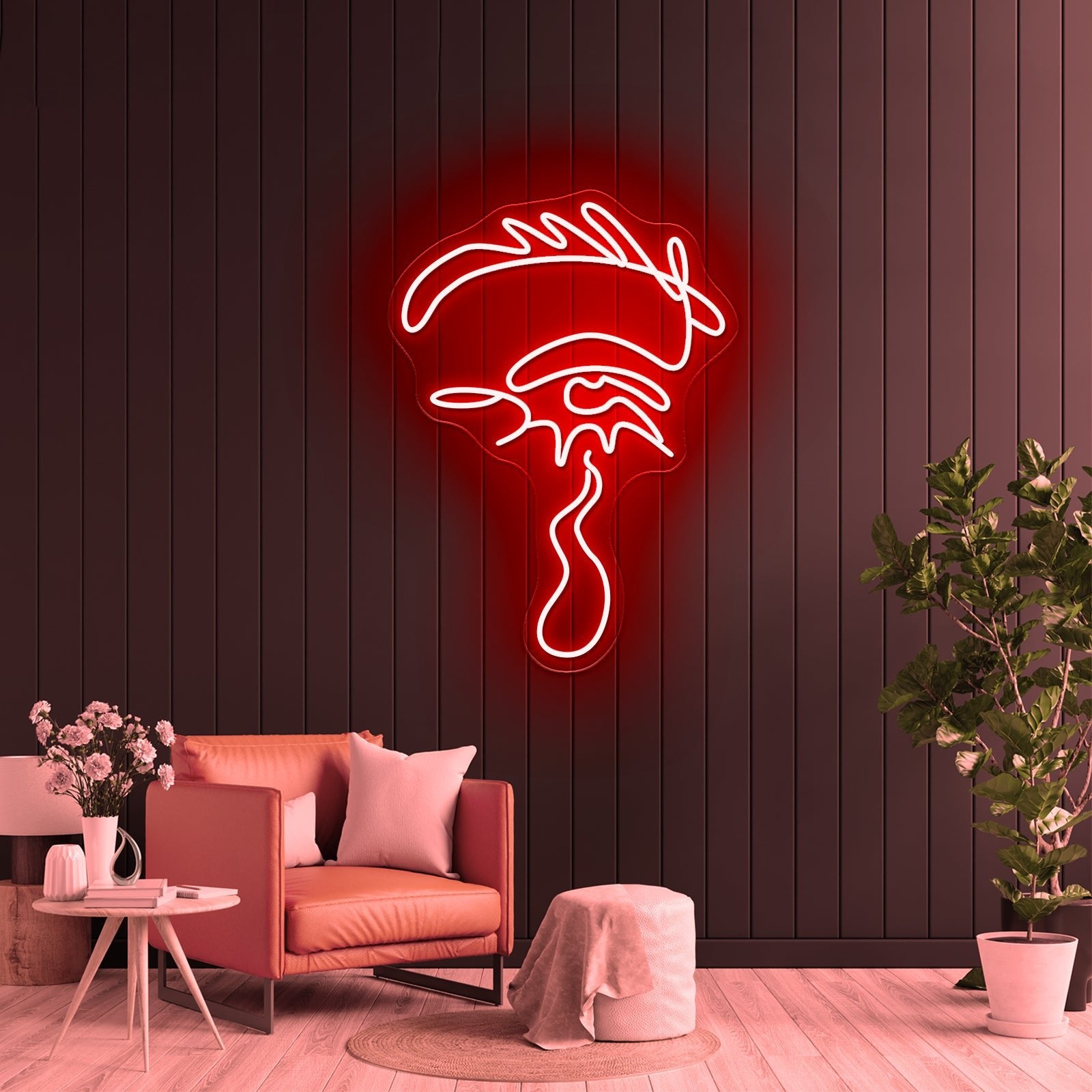 Dripping Eye By Girl Neon Light Wall Art Led Sign - Shineneon