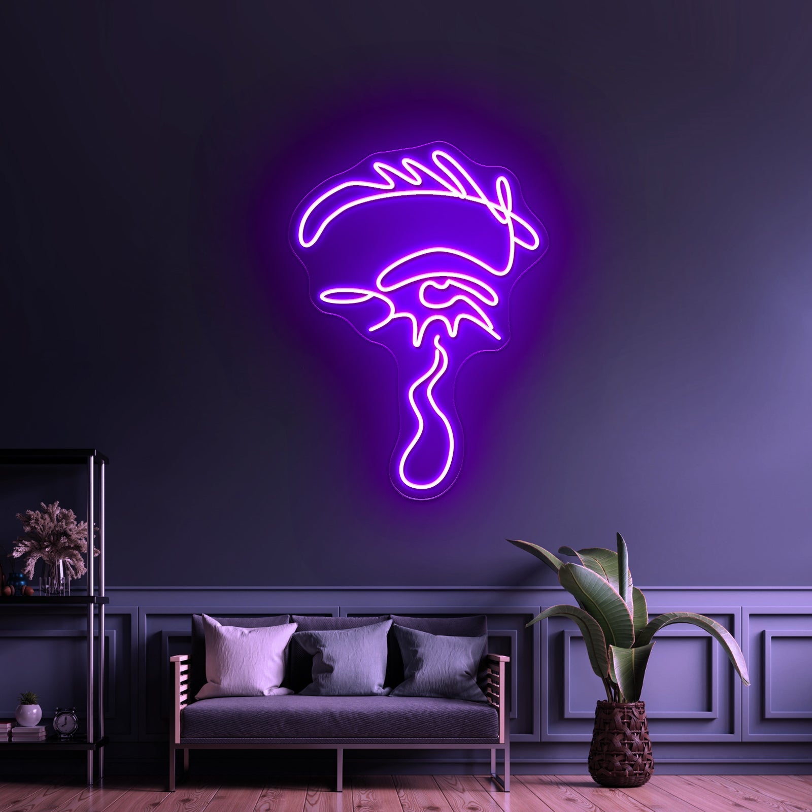 Dripping Eye By Girl Neon Light Wall Art Led Sign - Shineneon