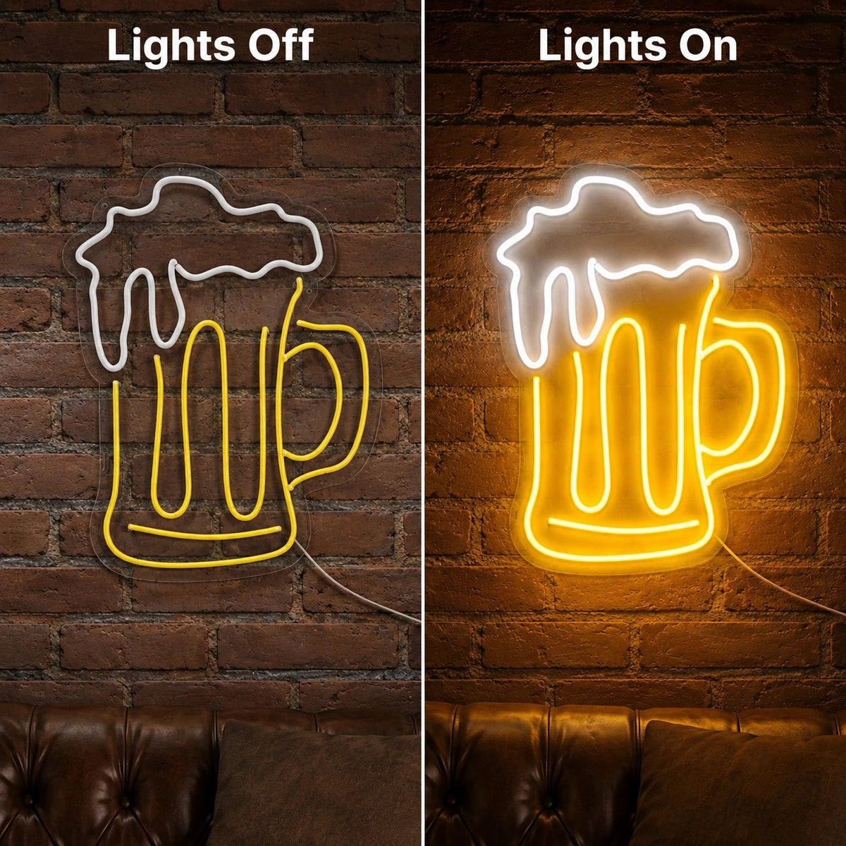 Dripping Foam Beer Mug LED Neon Sign - Shineneon