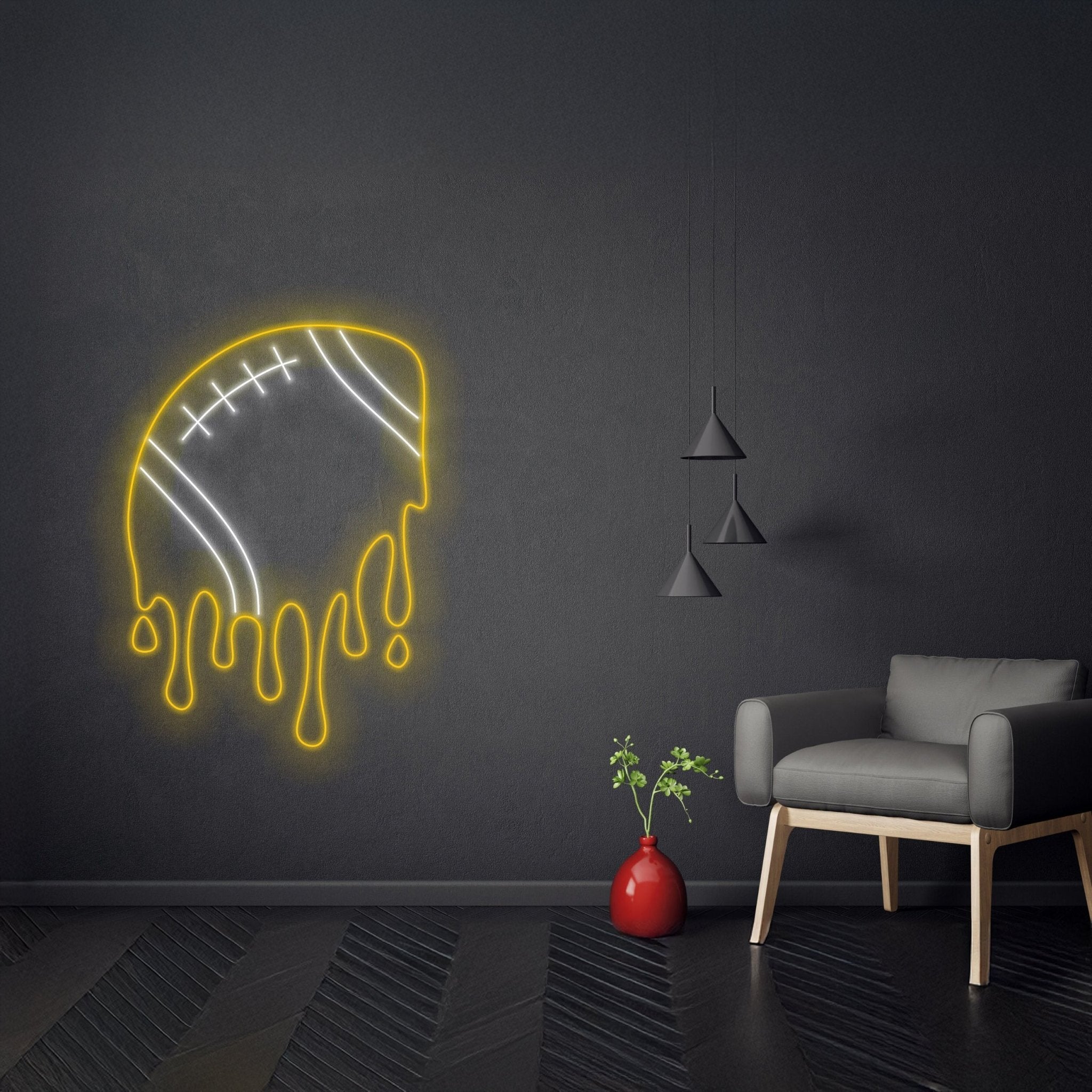 Dripping Football Led Sign - Shineneon