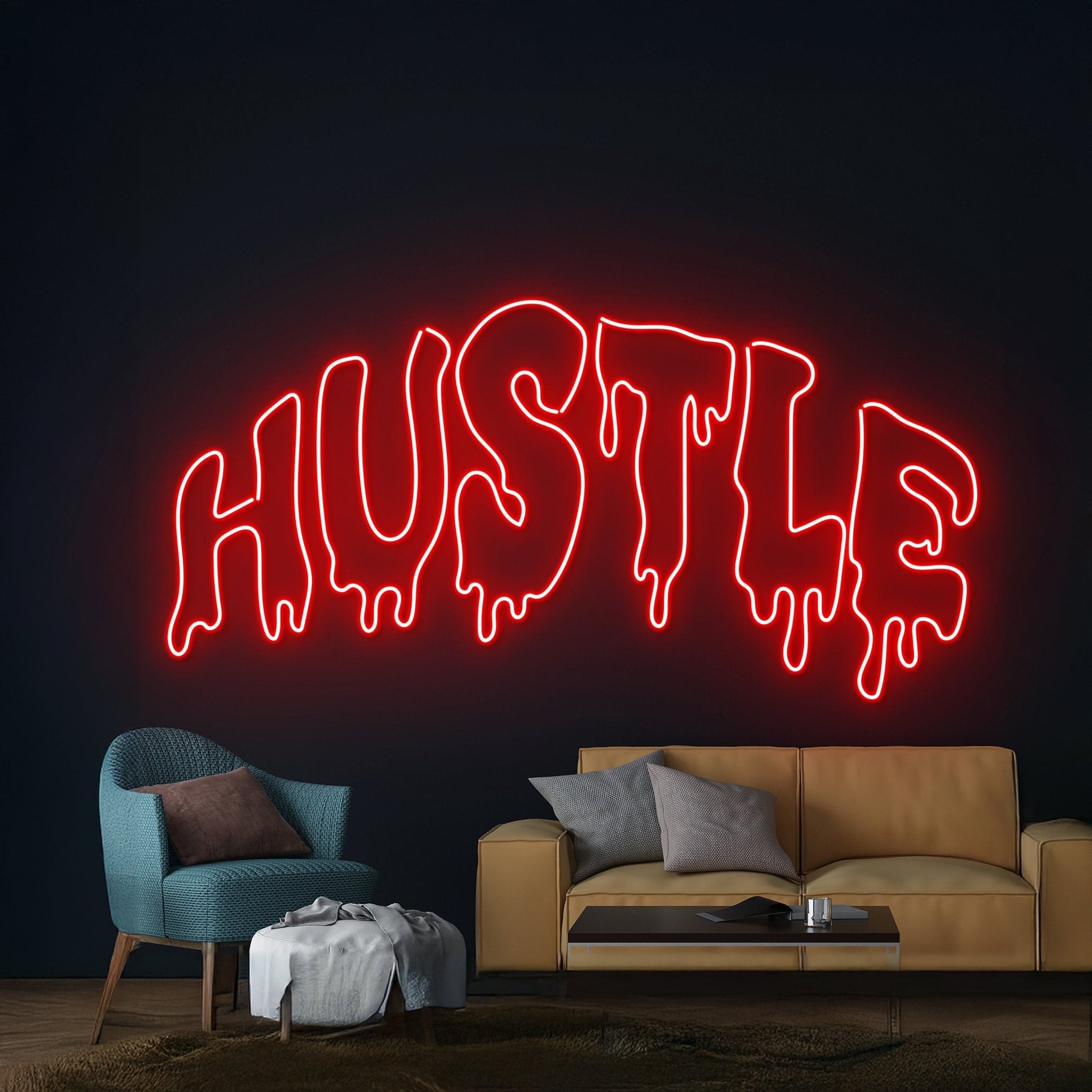 Dripping Hustle Neon Sign - Shineneon