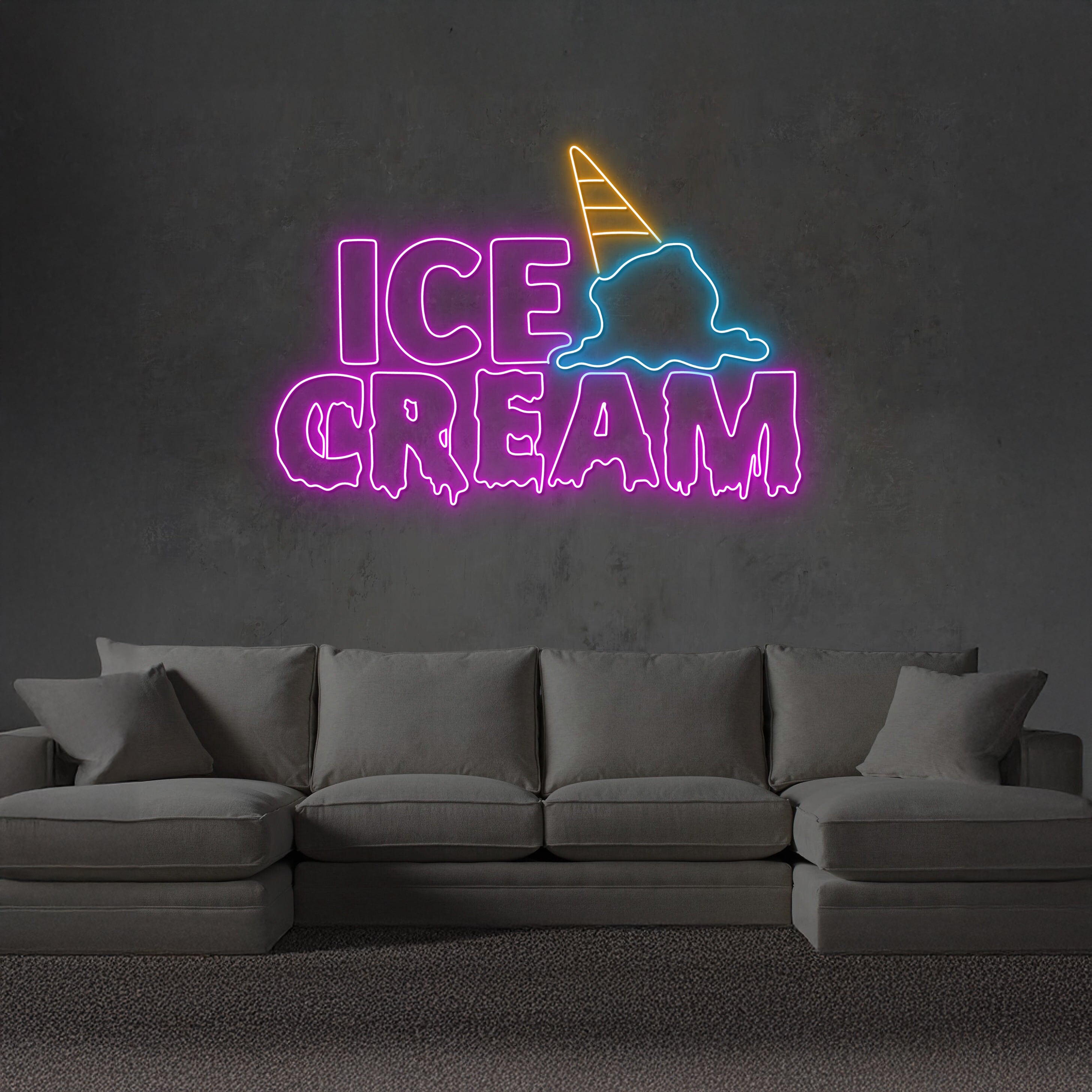 Dripping Ice Cream Neon Sign | Shineneon