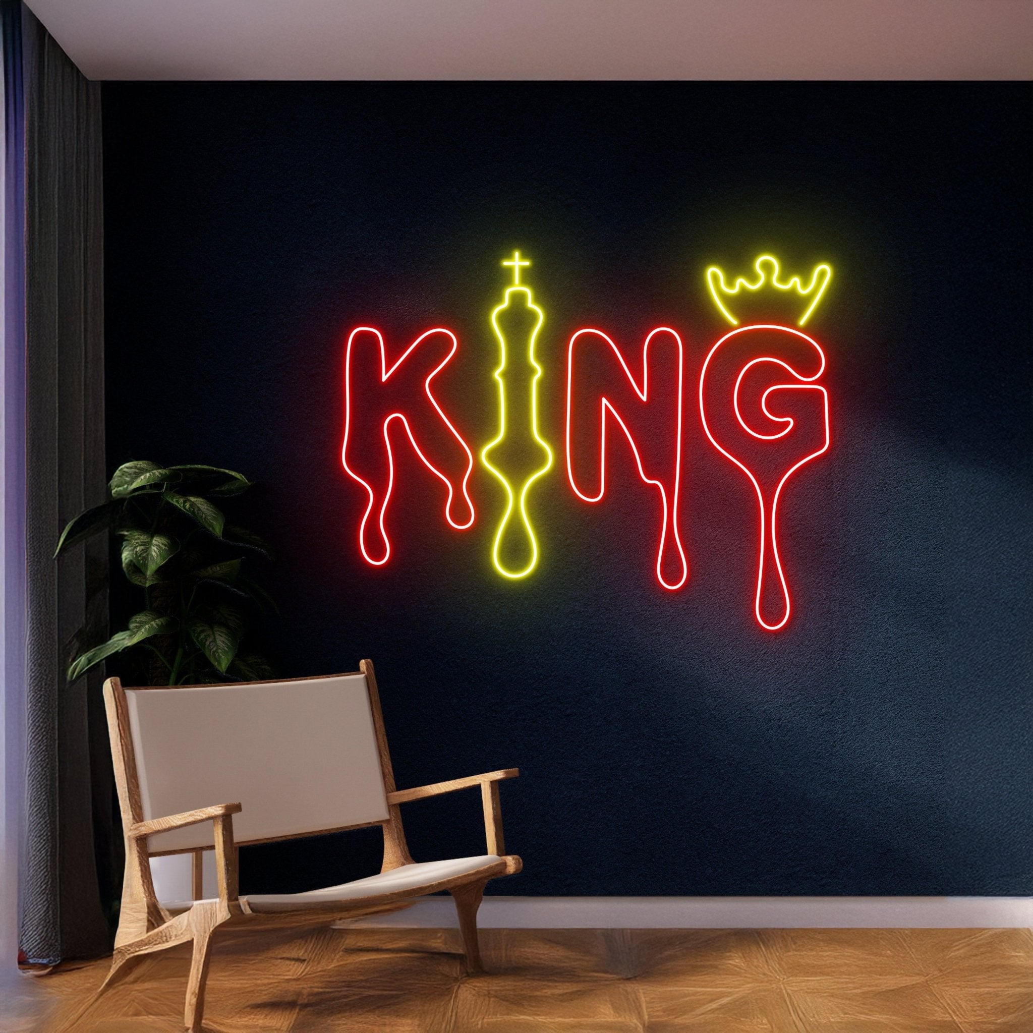 Dripping King Chess Neon Sign - Shineneon