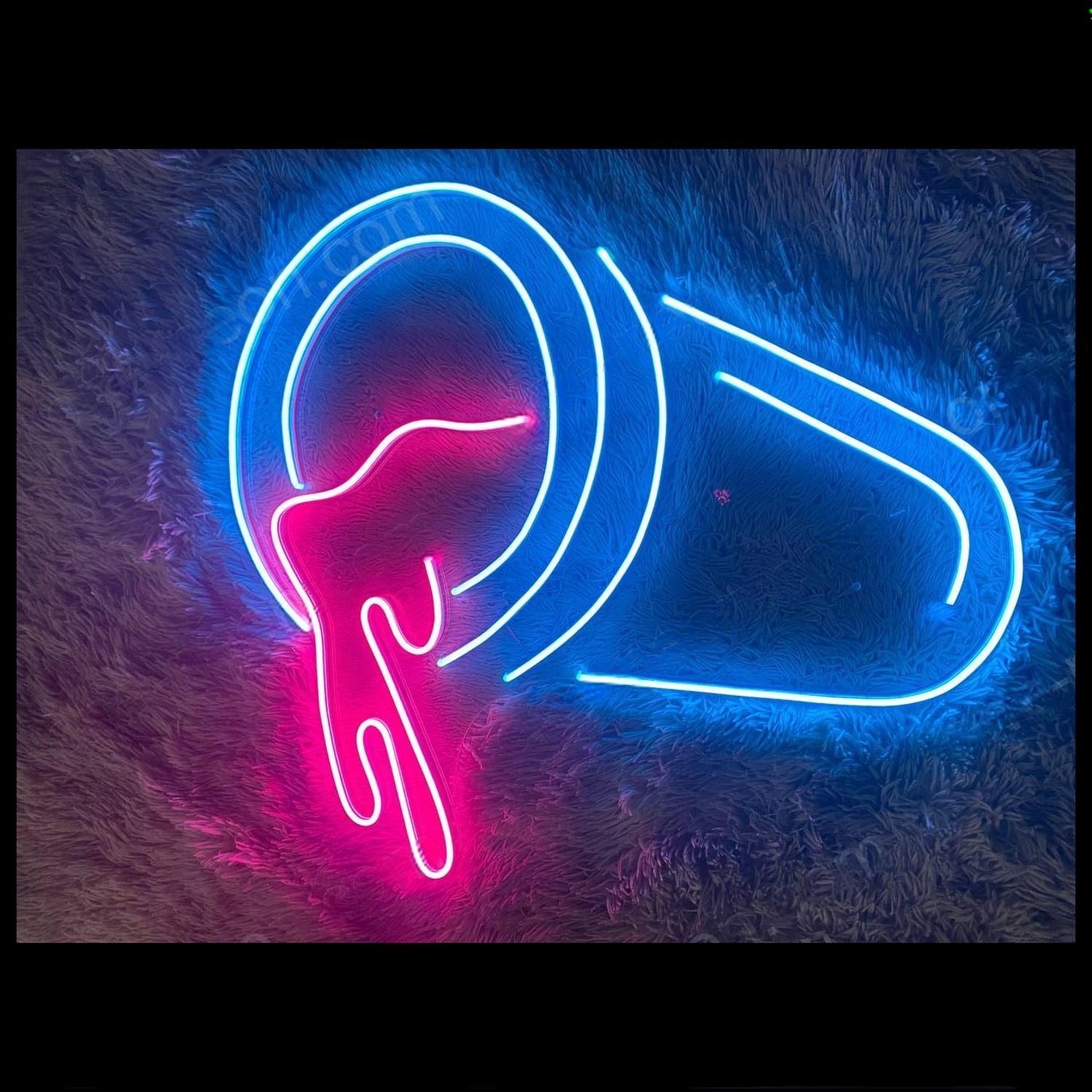 Dripping Liquid Blue-Pink Led Neon Sign For Bar Art Decor | Shineneon