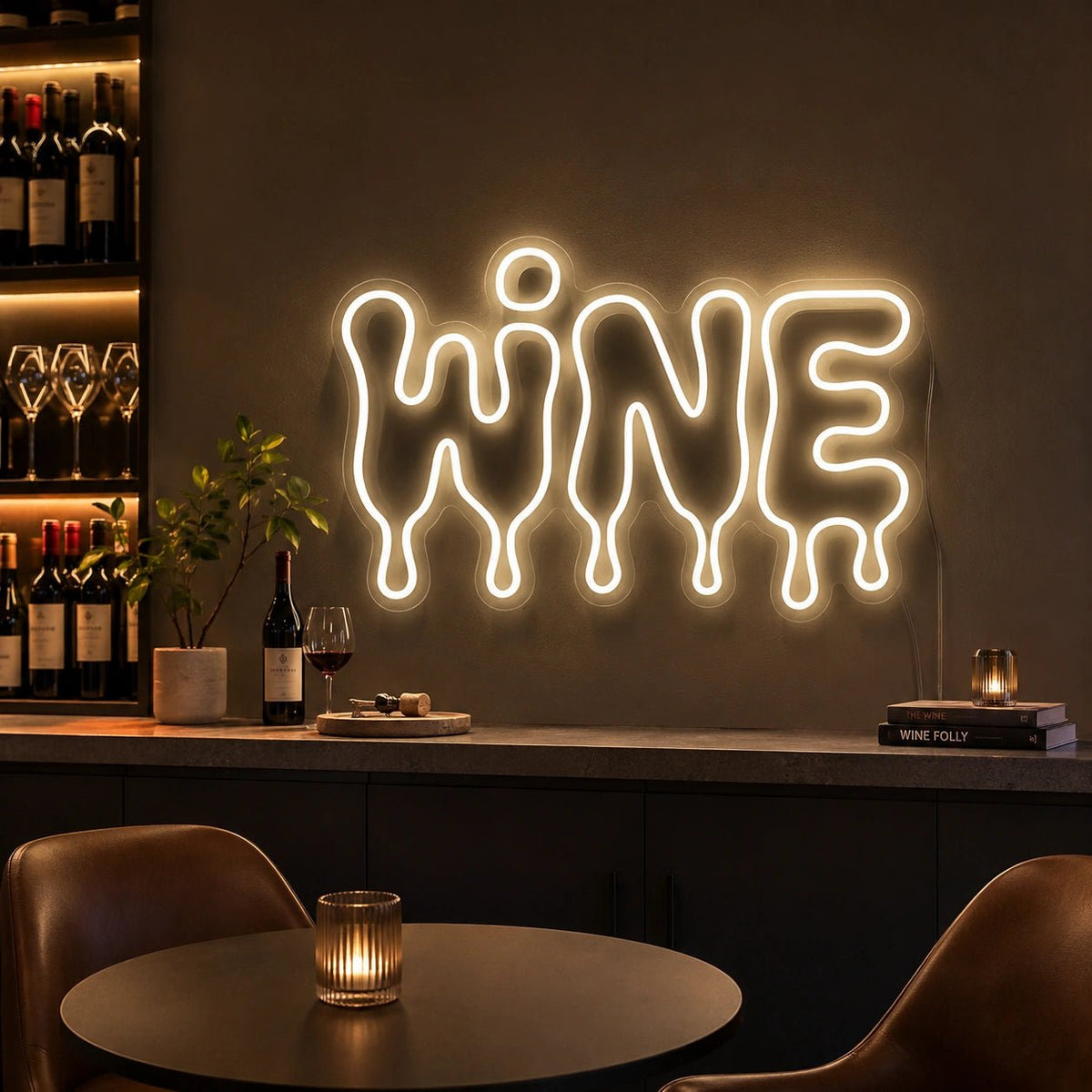 Dripping Wine Text LED Neon Sign - Shineneon