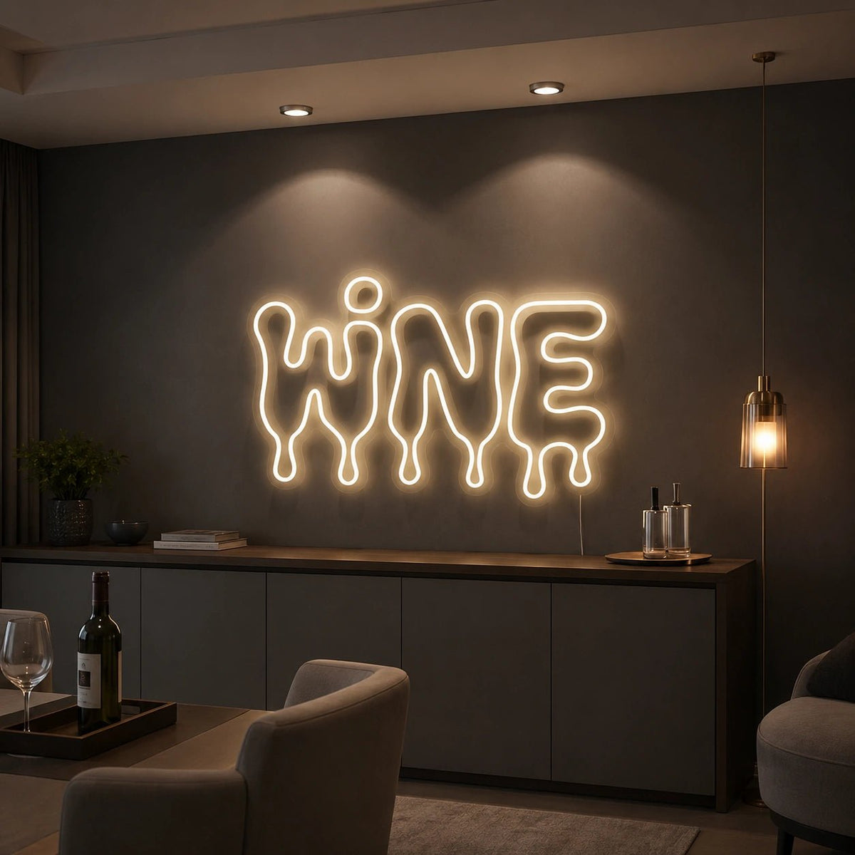 Dripping Wine Text LED Neon Sign - Shineneon