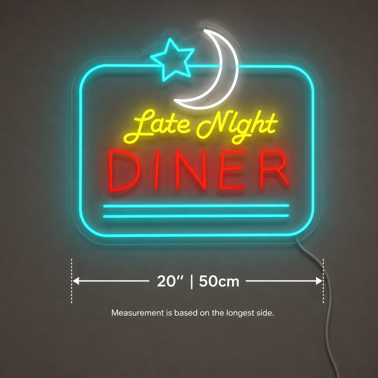 Drive In Diner Neon Sign LED Neon Sign size image