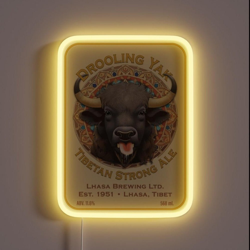 Drooling Yak Tibetan Strong Ale Rgb Led Neon Sign - Shineneon