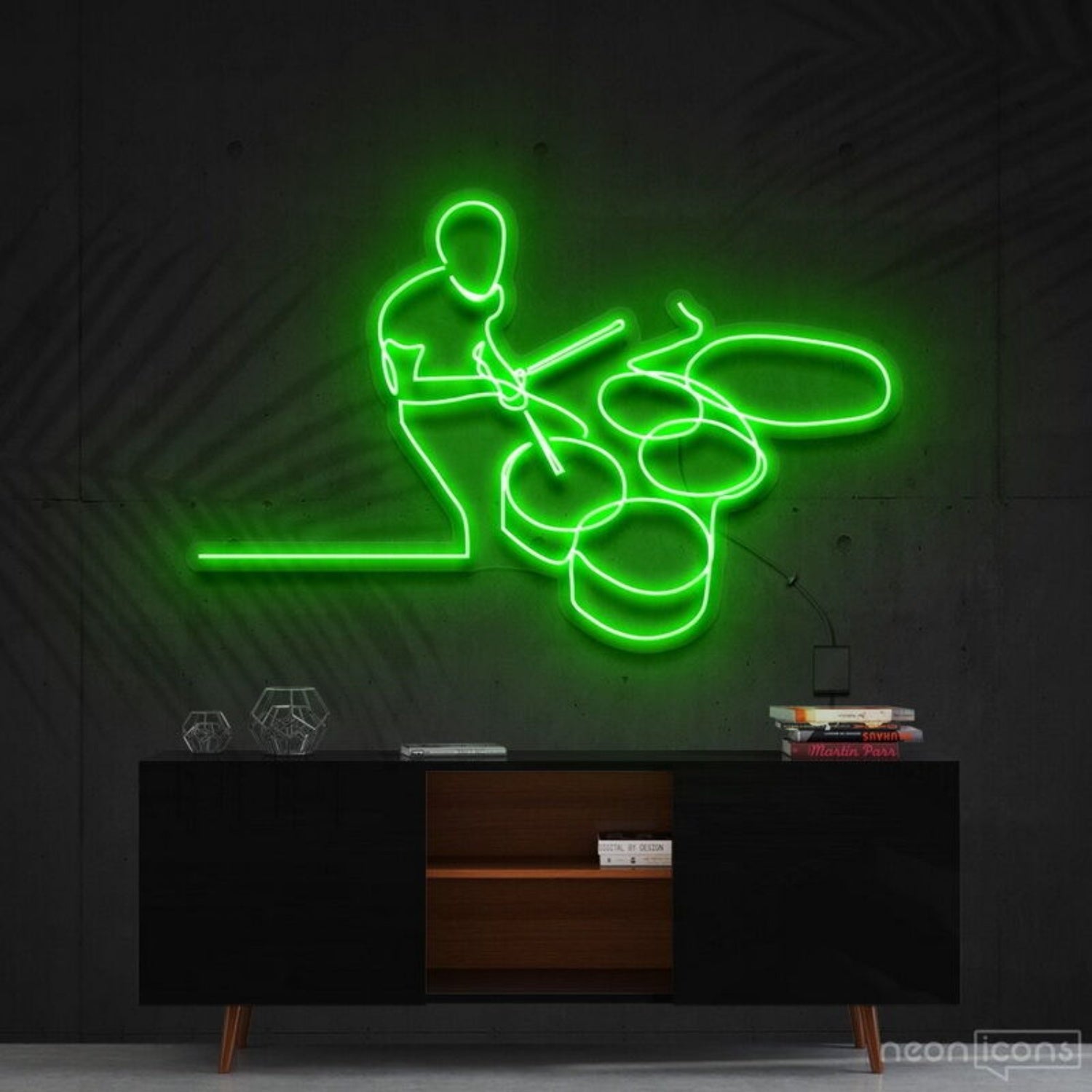 Drummer Line Art Led Neon Sign For Music Lovers And Artistic Decor | Shineneon