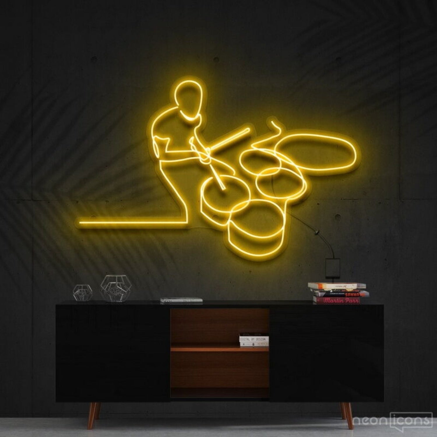 Drummer Line Art Led Neon Sign For Music Lovers And Artistic Decor | Shineneon