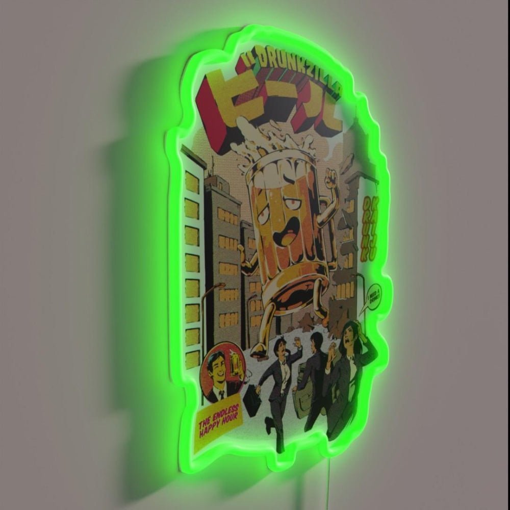 Drunk Beer Attack Rgb Led Neon Sign - Shineneon