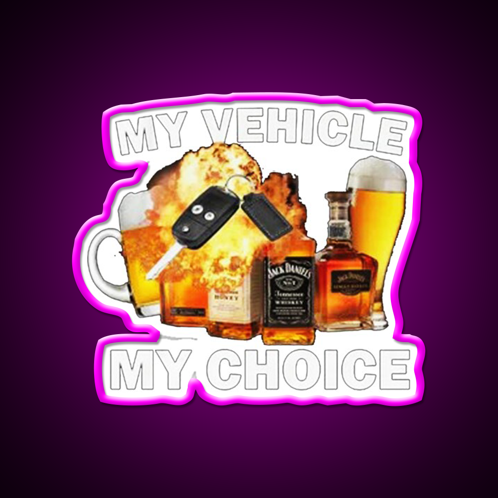 Drunk Driving Beer Bar Decor Led Neon Sign Rgb Color - Neon sign mounted on wall in room
