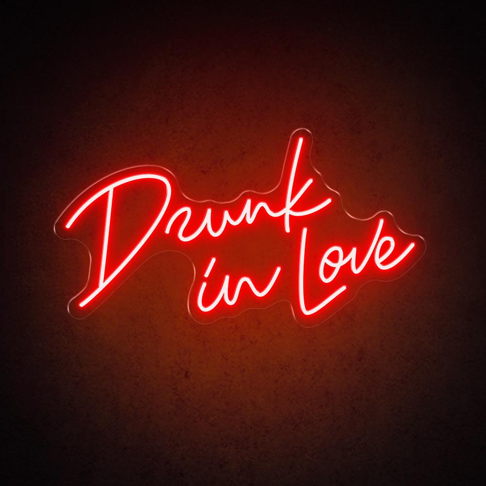 Drunk In Love Handwritten Bright Pink Led Neon Sign For Wedding Party Decor | Shineneon