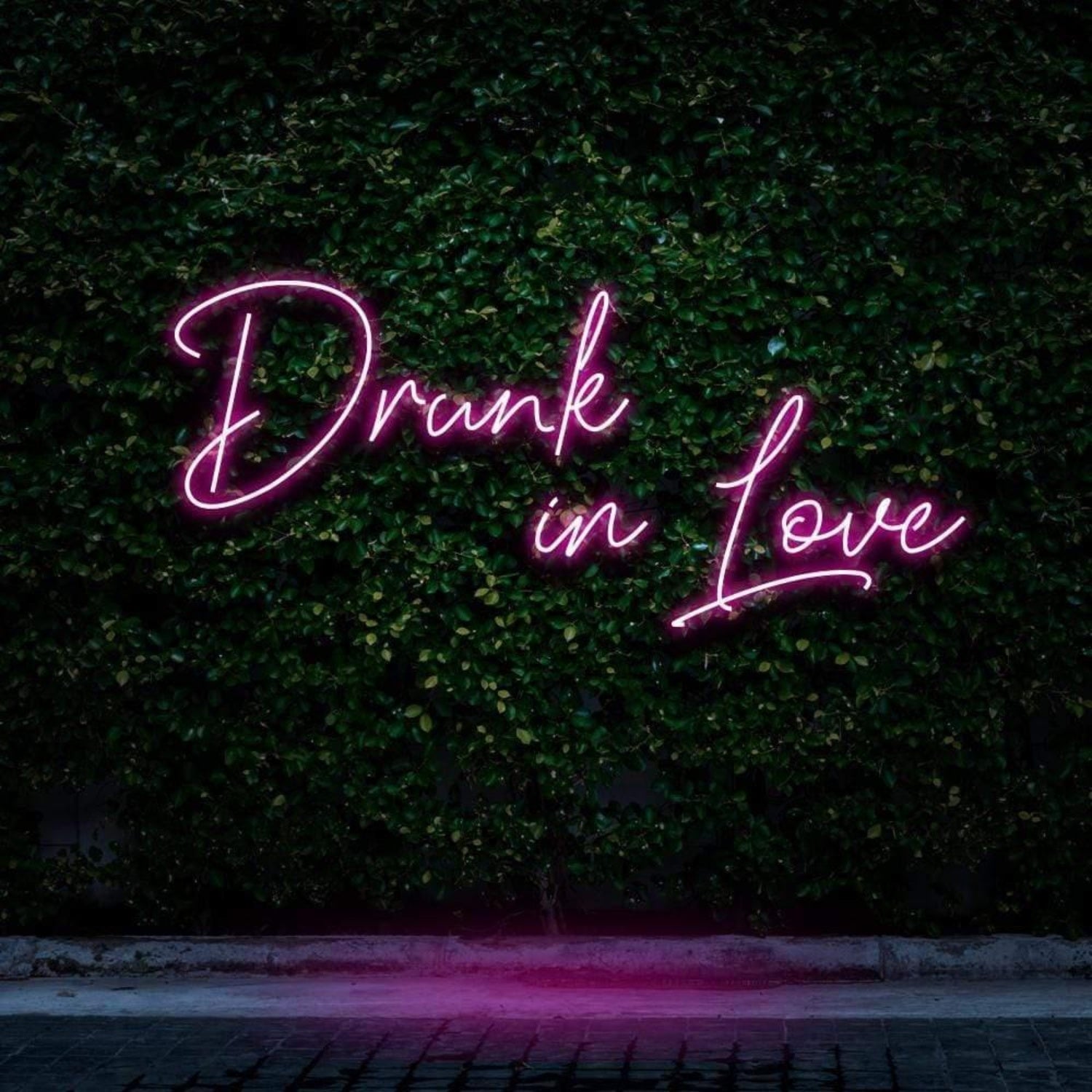 Drunk In Love Pink Led Neon Sign For Outdoor Bar Or Cafe Decor | Shineneon
