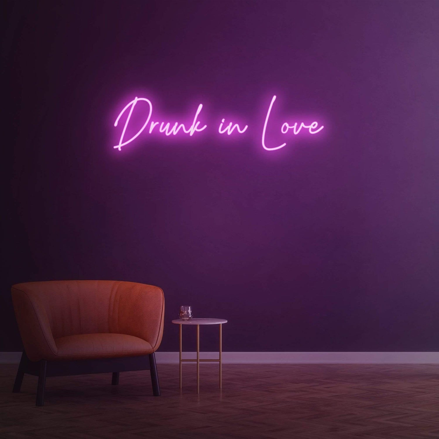 Drunk In Love Script Led Neon Sign Romantic Indoor Home Bar Cafe | Shineneon