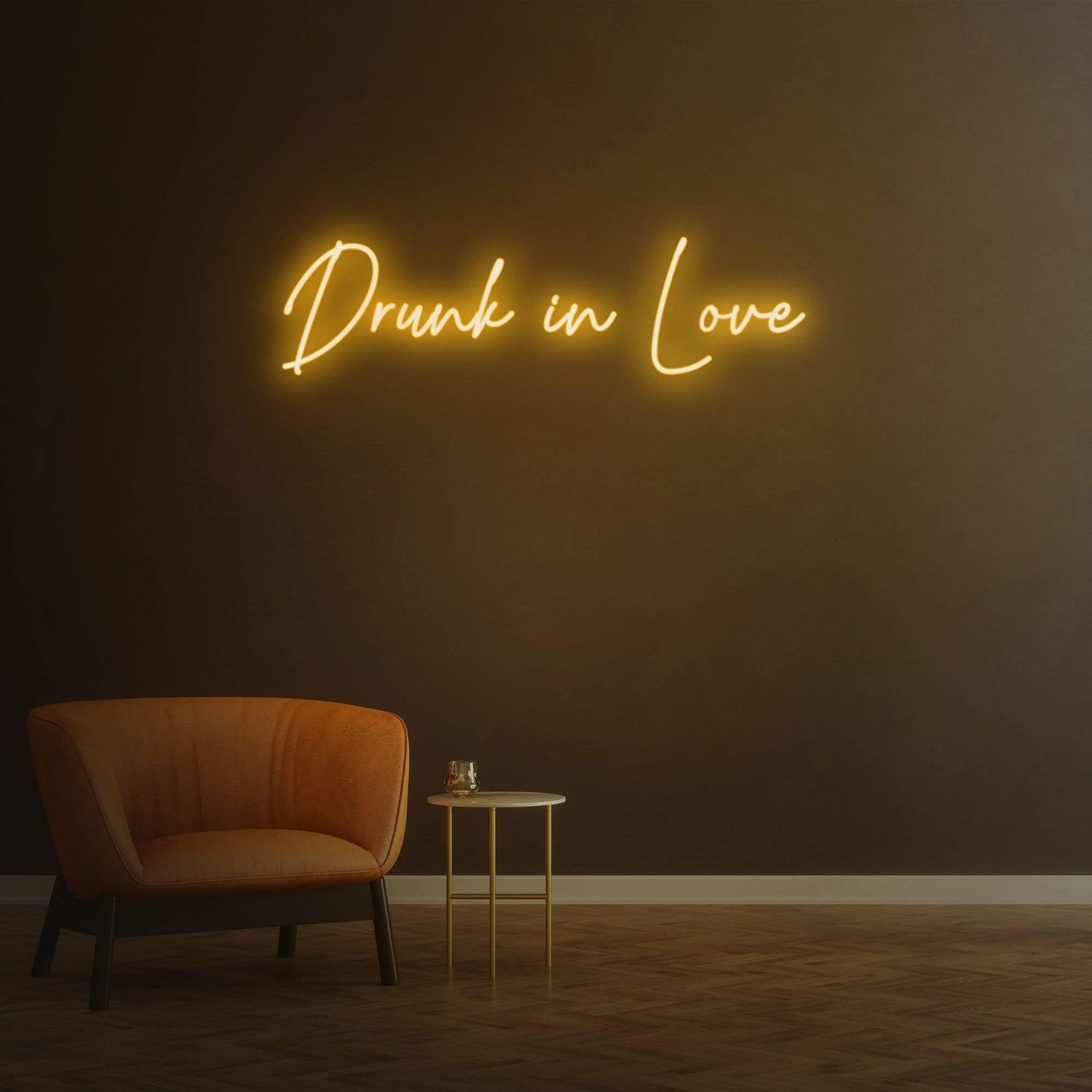 Drunk In Love Script Led Neon Sign Romantic Indoor Home Bar Cafe | Shineneon