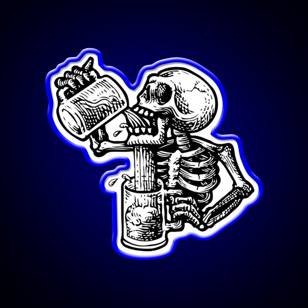 Drunk Skull Beer Bar Decor Led Neon Sign Rgb Color - LED neon sign view 5