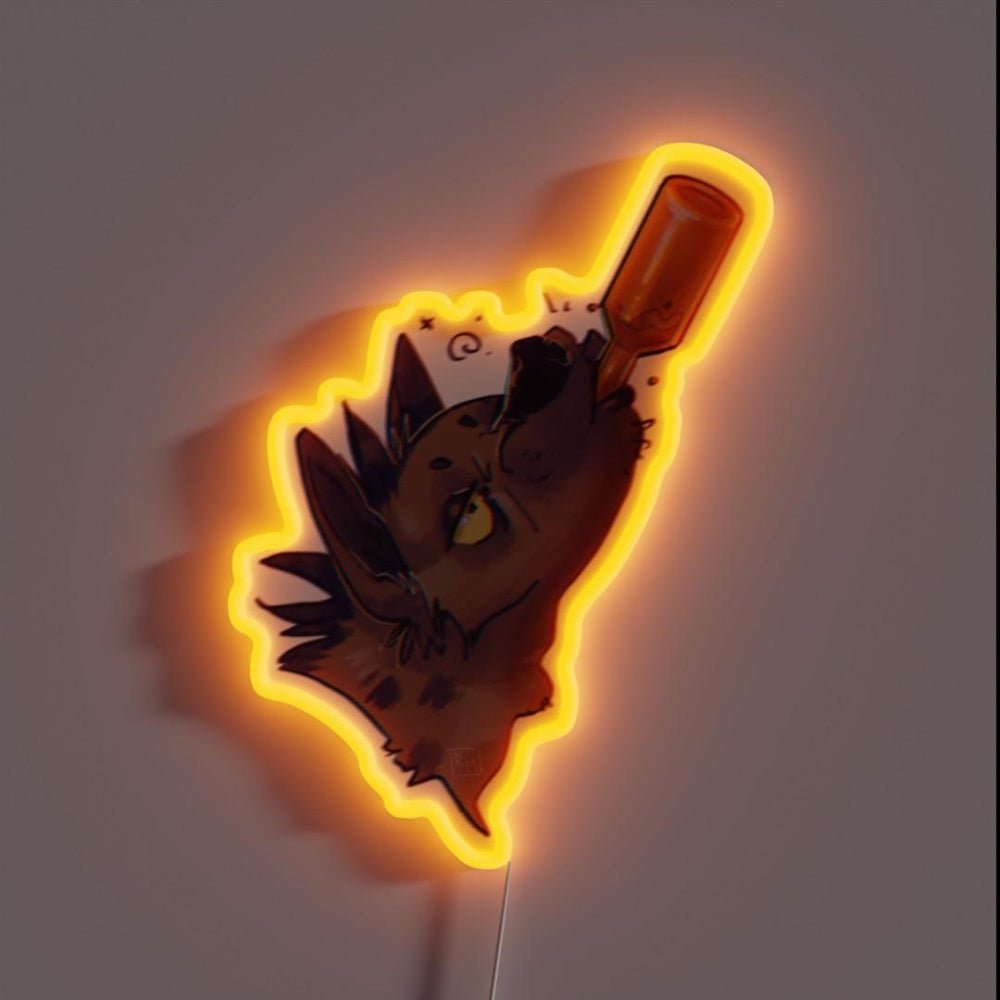 Drunken Hyena Cartoon Pig Rgb Led Neon Sign - Shineneon