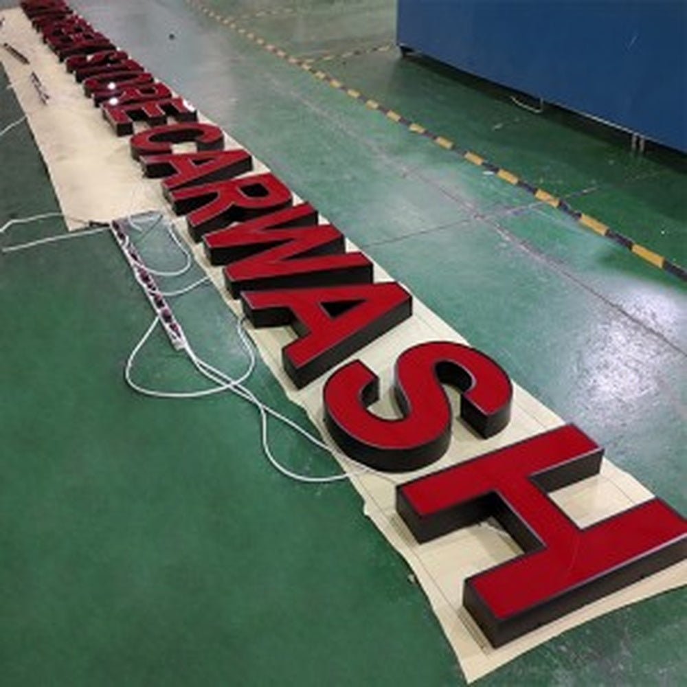 Dry Creek Stone Carwash 3D Frontlit Channel Letters Led Light Sign - Shineneon