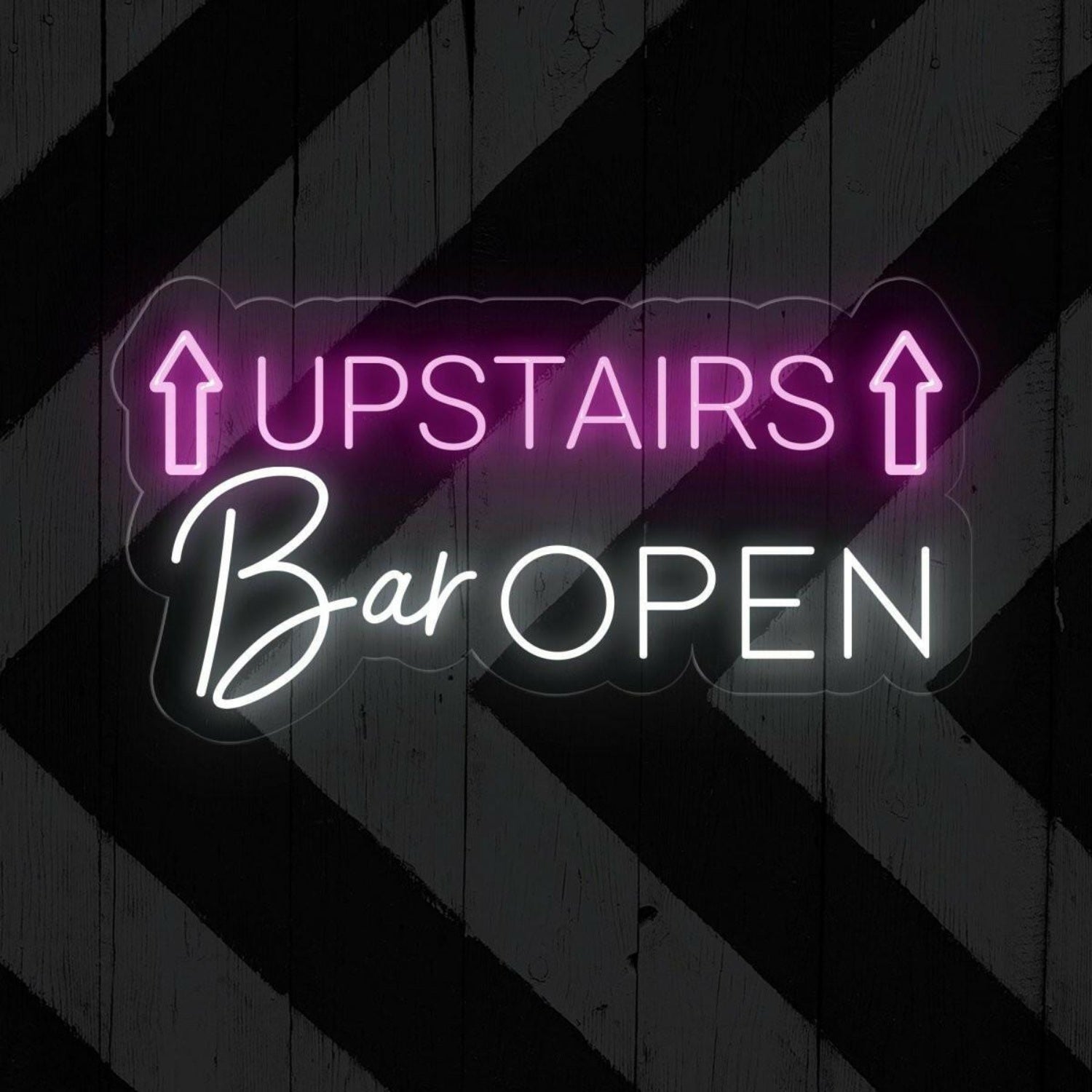 Dual-Color Upstairs Bar Open Led Neon Sign For Indoor Bar Decor | Shineneon