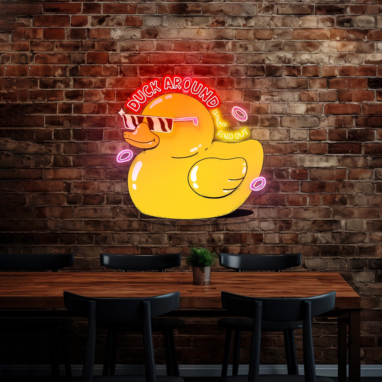 Duck Around And Find Out Rubber Duck Cute Led Neon Signs For Sale - Shineneon