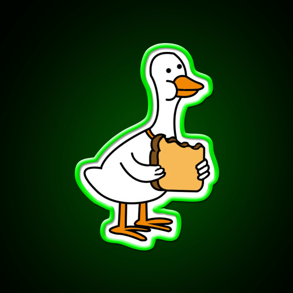 Duck W Bread Snack Food Led Neon Sign Rgb Color - Shineneon