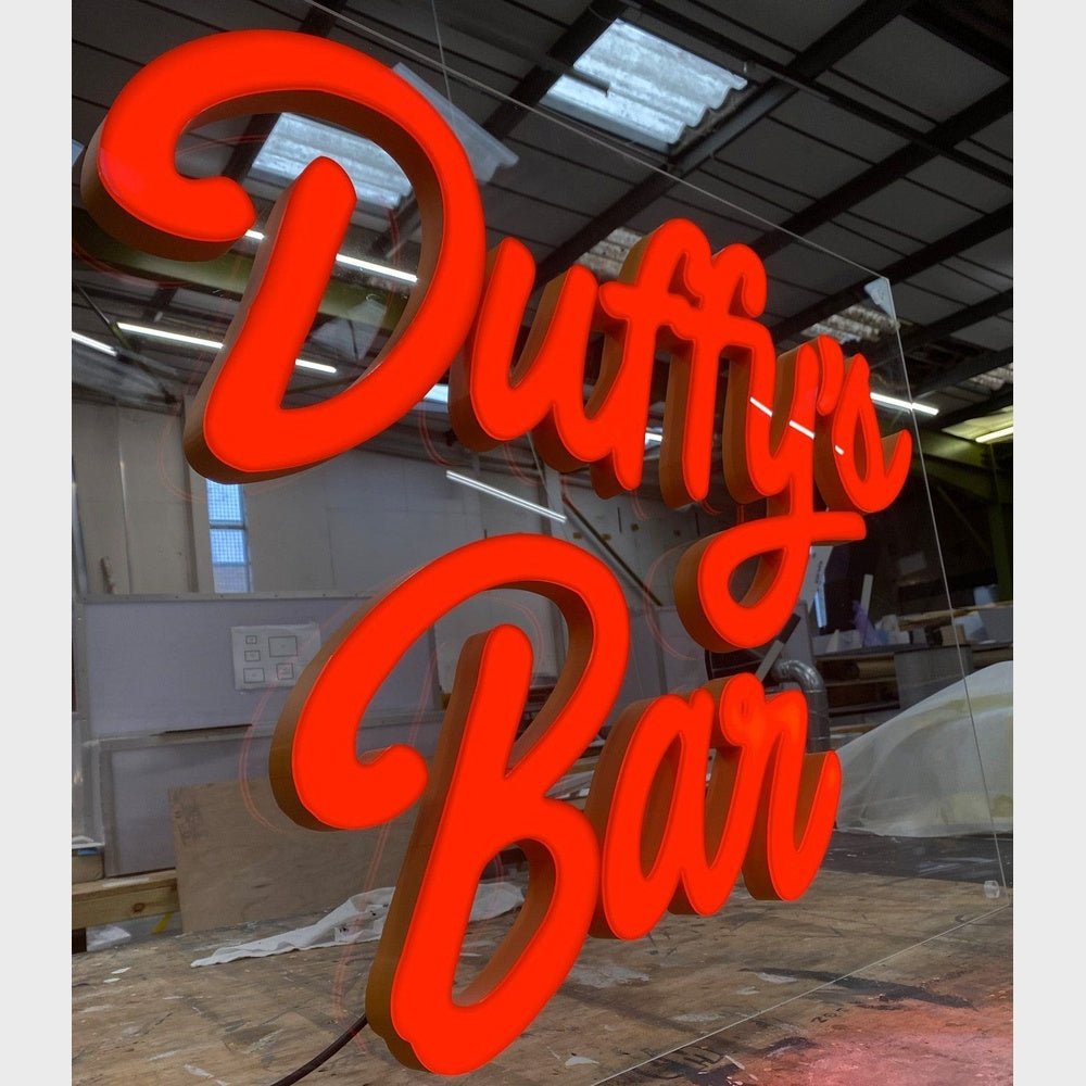 Duffys Bar 3D Frontlit Channel Letters Led Light Sign - Shineneon