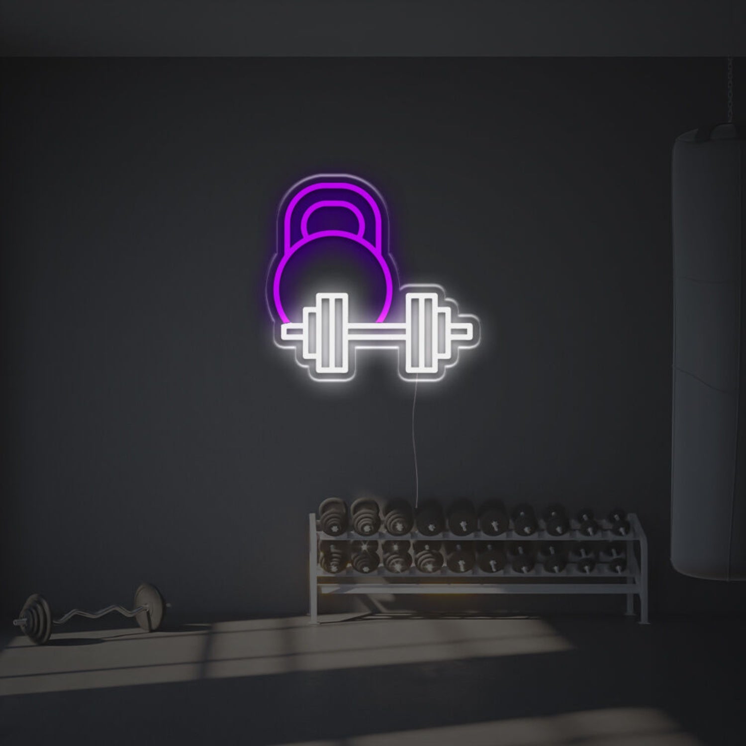 Dumbbell And Barbell Led Neon Sign | Shineneon