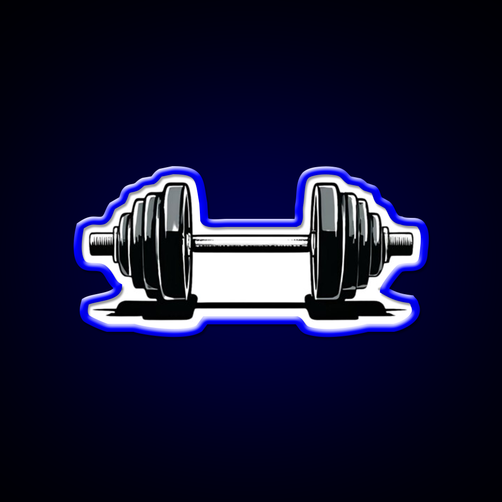 Dumbbell Gym Fitness Led Neon Sign Rgb Color