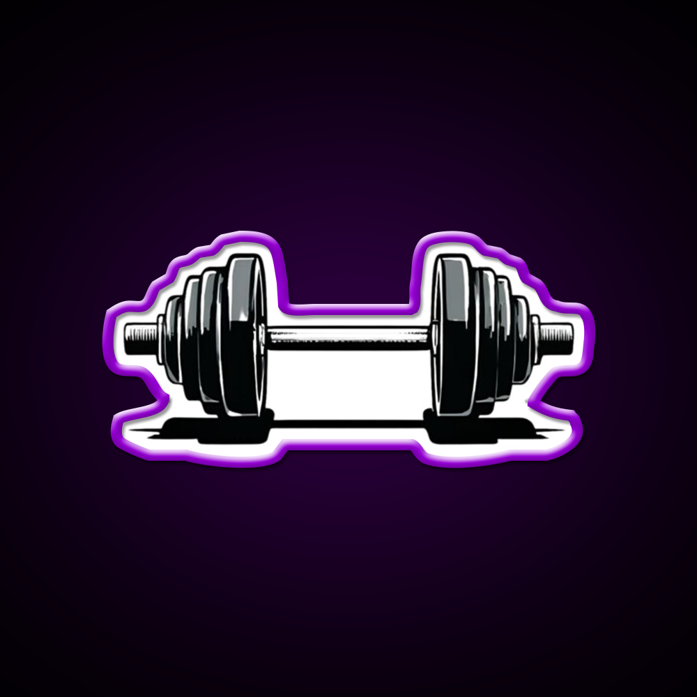 Dumbbell Gym Fitness Led Neon Sign Rgb Color
