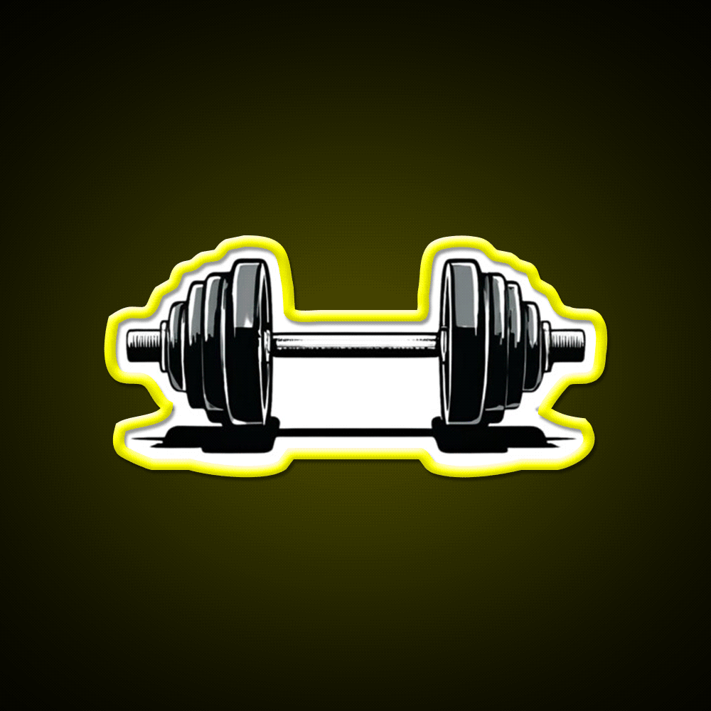 Dumbbell Gym Fitness Led Neon Sign Rgb Color