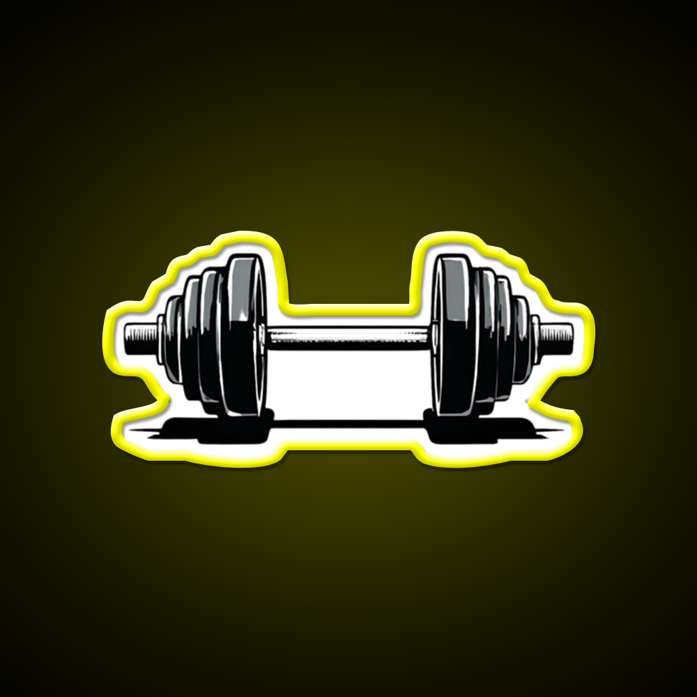 Dumbbell Gym Fitness Led Neon Sign Rgb Color