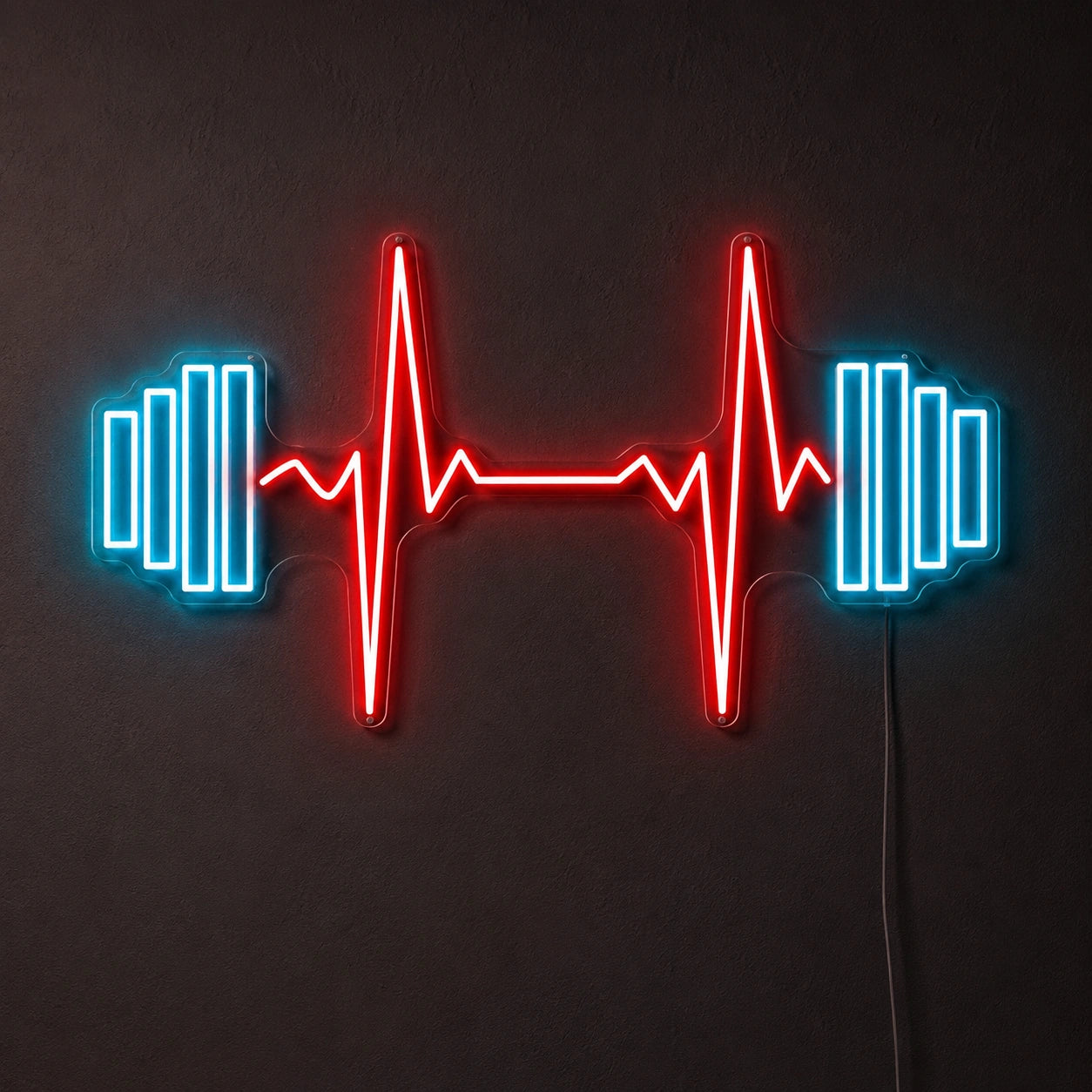 Dumbbell Heartbeat Neon Sign LED Neon Sign main product image
