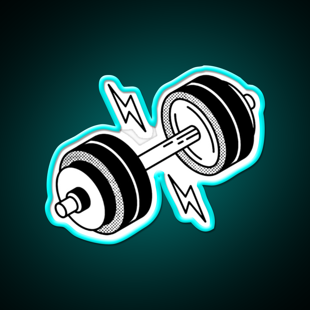 Dumbell Gym Fitness Led Neon Sign Rgb Color