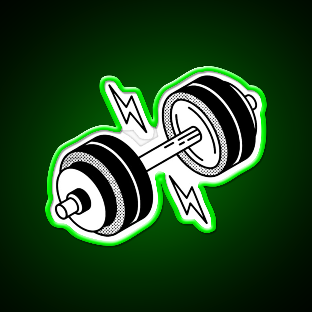 Dumbell Gym Fitness Led Neon Sign Rgb Color