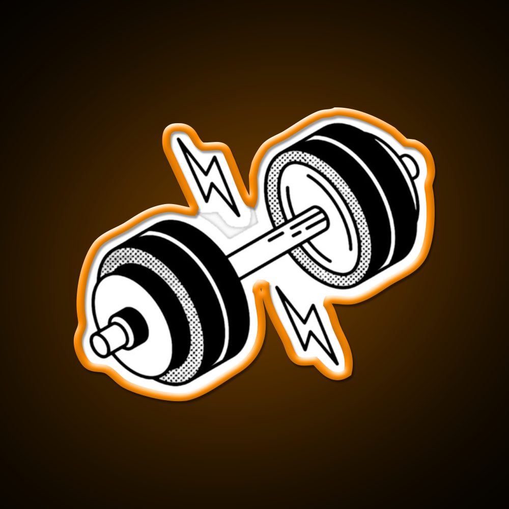 Dumbell Gym Fitness Led Neon Sign Rgb Color