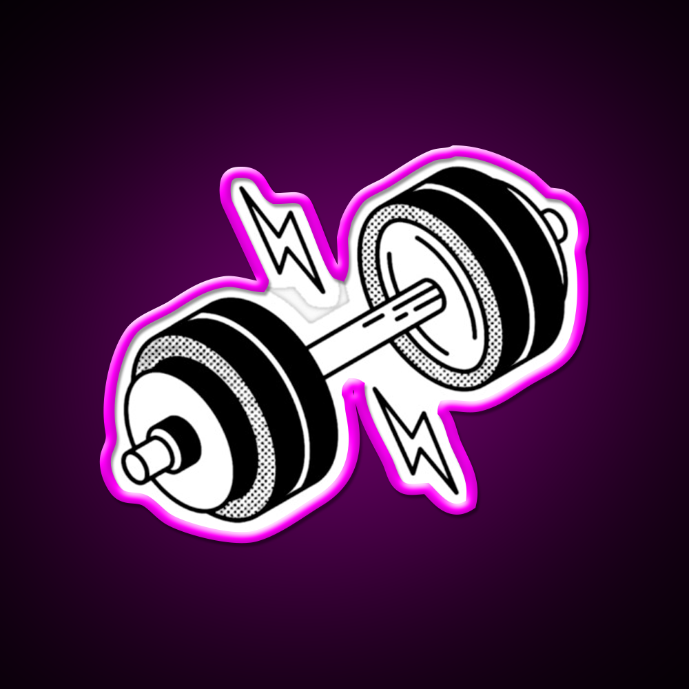 Dumbell Gym Fitness Led Neon Sign Rgb Color