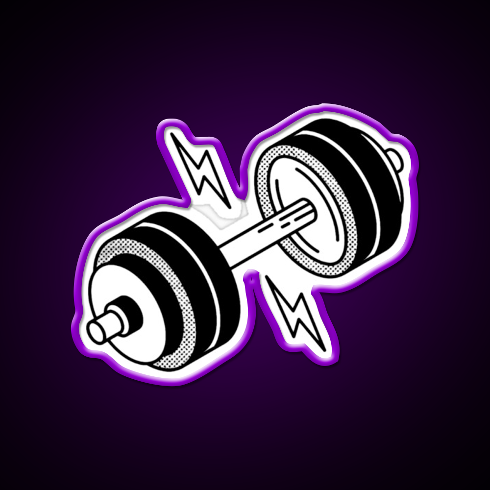 Dumbell Gym Fitness Led Neon Sign Rgb Color