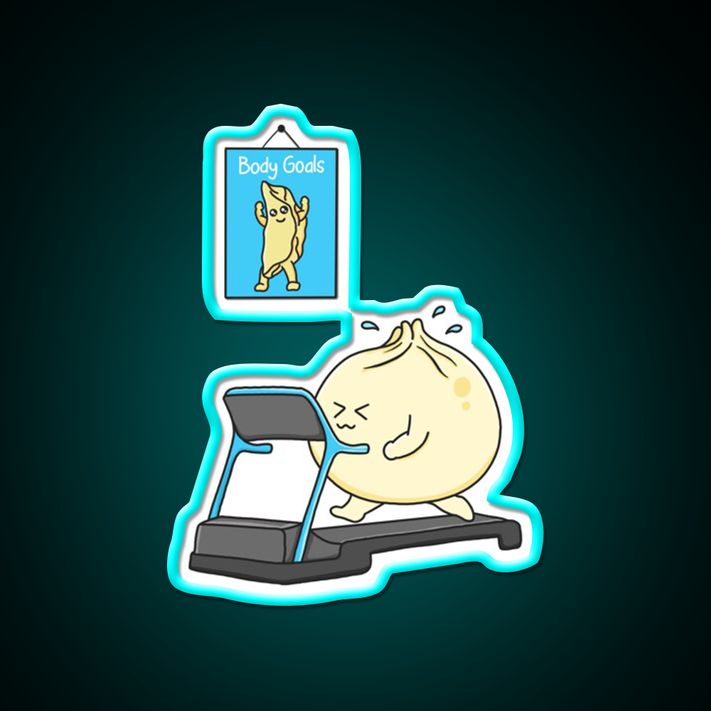 Dumpling Body Goals Led Neon Sign Chinese Food Rgb Color